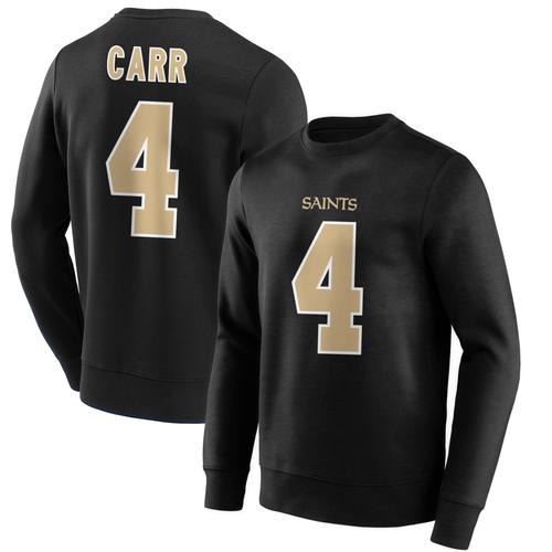 New Orleans Saints Name & Number Crew Sweatshirt - Derek Carr 4 - Herren