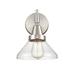 Innovations Lighting Caden 1 Light Steel Armed Sconce Glass/Metal in Gray | 9.25 H x 8 W x 9.25 D in | Wayfair 447-1W-SN-G4472