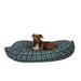 Carolina Pet Company Indoor/Outdoor Shegang Dog Bed in Tan Plaid Polyester in Green/Black | Large (44" W x 35" D x 4" H) | Wayfair 01388