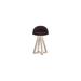 ARTLESS X2 Seat Top 26" Swivel Bar Stool Wood/Upholstered/Leather/Genuine Leather in Red/Gray | 34 H x 19 W x 18 D in | Wayfair A-X2-SS-L-B-BWO-BS