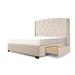 Canora Grey Riffat Storage Platform Bed Upholstered/Polyester/Metal in White | Queen | Wayfair C391AEDF4328428E99F212AFA3660FAD