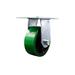 Service Caster Heavy Duty Green Poly on Cast Iron Rigid Caster | 7.5 H x 12 W x 12 D in | Wayfair SCC-35R520-PUR-GB