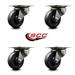 Service Caster General Duty Dolly Hard Rubber Swivel Top Plate Caster Set 4 | 8 H x 8 W x 8 D in | Wayfair SCC-10S414-HRS-GRY-4