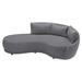 Seasonal Living Fizz 96" Wide Patio Sofa Wood in Gray | 31 H x 96 W x 59 D in | Wayfair 105FT001P2-SWB-RAF_105FZ-V2-120