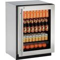 U-Line 2000 Series 172 Can 24" Undercounter Beverage Refrigerator in Gray | 33.6875 H x 23.625 W x 23.437 D in | Wayfair U-2224RGLS-15B