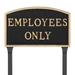 Montague Metal Products Inc. Employees Only Statement Garden Sign Metal | 13" H x 21" W x 0.25" D | Wayfair SP-31L-LS-BG