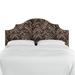 Etta Avenue™ Bailey Nail Button Notched Neo Leo Panel Headboard Upholstered/Linen/Cotton in Brown | Queen | Wayfair