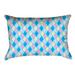 Latitude Run® Avicia Retro Diamonds Indoor/Outdoor Lumbar Pillow Polyester/Polyfill blend in Blue | 20 H x 14 W x 3 D in | Wayfair