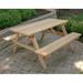 August Grove® Fraizer Outdoor Picnic Table Wood in Brown/Red/White | 59" D x 96" W | Wayfair 50A16871999A41D9970F03D814F4C4F9