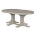 Ebern Designs Pelagius Oval 30.25" Outdoor Table Plastic in Gray/Brown | 48" W x 72.5" L x 36.25" H | Wayfair BA699F1D4DC344F7898C6FEB45A011E3