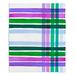 East Urban Home Colorful Plaid Stripes I Soft Sherpa Blanket Microfiber/Fleece/Microfiber/Fleece | 51" W x 60" L | Wayfair