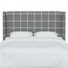 AllModern Matos Wingback Headboard Upholstered/Cotton in Gray/White | Twin | Wayfair DB25855D83E94B8F8F821894816275FD