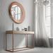 Hispania Home Saph 39.37" Console Table & Mirror Set Wood/Metal in Brown | 31.5" H x 59.06" W x 15.75" D | Wayfair SAPH C16-23 HG WM