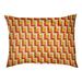 Wrought Studio™ Tuileries Football Luxury Outdoor Dog Pillow Polyester in Red | Small (28" W x 18" D x 4" H) | Wayfair