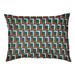 Wrought Studio™ Tuileries Football Luxury Outdoor Dog Pillow Polyester in Orange/Green/White | Small (28" W x 18" D x 4" H) | Wayfair