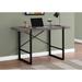 Gracie Oaks Fullilove Computer Desk, Home Office, Laptop, 48"L, Work, Metal, Laminate, Contemporary, Modern Wood/Metal in Black/Brown | Wayfair