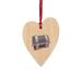 The Holiday Aisle® Argon Wooden Christmas Holiday Shaped Ornament Wood in Brown/White | 3 H x 3 W x 1 D in | Wayfair