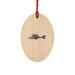 The Holiday Aisle® Ryuuk the Fish Dragon God Wooden Christmas Holiday Shaped Ornament Wood in Black/Brown | 3 H x 3 W x 1 D in | Wayfair