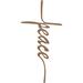 Trinx Peace Cross Wall Décor Metal in Brown | 15 H x 7.5 W x 0.06 D in | Wayfair 6FDFB90BDE34483D94B04E7341DE72CE