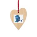 The Holiday Aisle® Baby Cupid & Horse Wooden Christmas Holiday Shaped Ornament Wood in Brown/Indigo | 3 H x 3 W x 1 D in | Wayfair