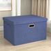 Rebrilliant Clothes Storage Fabric Box Fabric in Blue | 11.81 H x 17.32 W x 11.41 D in | Wayfair 0A8EA2610B4B4F24B41889DDB35DFFB0