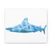 Dovecove Shark Stretched - Unframed Illustration on Canvas in Blue/White | 9 H x 12 W x 2 D in | Wayfair 386C98C92A0D40ECBE40B810EB2F4911