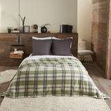 Gracie Oaks Tahoe Woven Wool Plaid Blanket Wool in Green/Gray/Brown | 90 H x 94 W in | Wayfair AE000AE8A06F476590B349EC83BBA39B