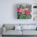 Winston Porter Poolside Geraniums II On Canvas Canvas, Cotton in Gray | 24 H x 24 W x 2 D in | Wayfair C40AF540823748DDAB4AD49083AE9737