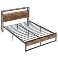 17 Stories Banquer 39" Bed Frame Metal in Brown | 39 H x 55.5 W x 82.5 D in | Wayfair CEFDF5838C4348E1A48C6CC2B13ED9F7