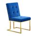 Everly Quinn Tona modern dining chairs, upholstered dining chairs, dining room chairs Velvet in Blue | 37.4 H x 20.5 W x 27.8 D in | Wayfair