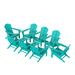 Highland Dunes Rimbert Plastic Adirondack Chair Plastic in Blue | 36.4 H x 24 W x 33.5 D in | Wayfair 1062BC10549E4F46A8D9553C4C6F3E3D