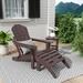 Beachcrest Home™ Shaunna Patio Chair w/ Ottoman in Brown | 35.25 H x 29.25 W x 32 D in | Wayfair B2768298E866465191D4D0F73BE2A4AA