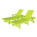 Highland Dunes Barsdale 77.6" Long Reclining Chaise Lounge Set Plastic in Green | 37.8 H x 21.1 W x 77.6 D in | Outdoor Furniture | Wayfair