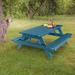 Highwood USA Hometown Rectangular 4 - Person 72" Long Outdoor Picnic Table Plastic in Blue | Wayfair AD-TBL-HI02-NBE