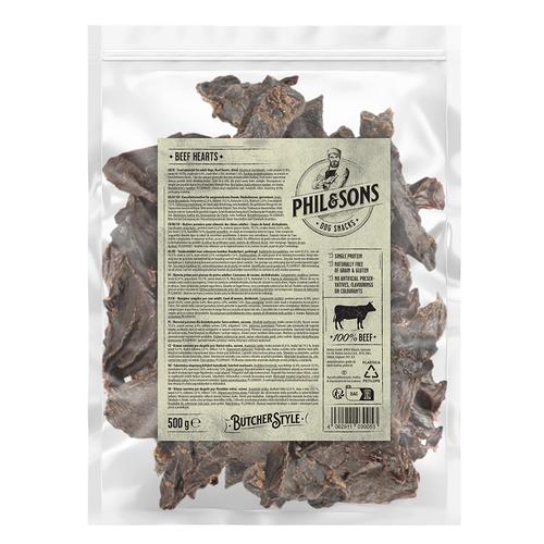 500g Rinderherz Phil & Sons Hundesnack