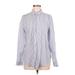 Divided by H&M Long Sleeve Button Down Shirt: Blue Tops - Women's Size Medium