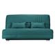 Banquette clic-clac avec matelas de 17 cm bleu canard