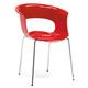 Chaise design en plastique rouge