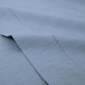 Drap plat en percale de coton bleu 240 x 300 cm