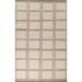 Beige Checkered Moroccan Oriental Area Rug Hand-Knotted Wool Carpet - 8'9"x 12'7"