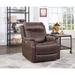 Leatherette Dual-Power Recliner Home Theater Seating Reclining Sofa with Power Footrest and Power Headrest, Built-in USB Port