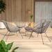 Living Source International Acapulco Grey Aluminum All-weather 5-piece Indoor/ Outdoor Conversation Set