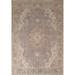 Gray Tabriz Persian Vintage Area Rug Handmade Wool Carpet - 6'9"x 9'6"