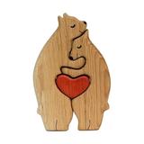 Wooden Bear Family Puzzle Wooden Bear Puzzle Wooden Animal Puzzle Family Souvenir Gift Home Decor Thanksgiving Gift Gift For Parents