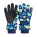 Qxutpo Kids Gloves Children Cartoon Print Ski Thermal Thermal Cycling Kids Windproof Gloves
