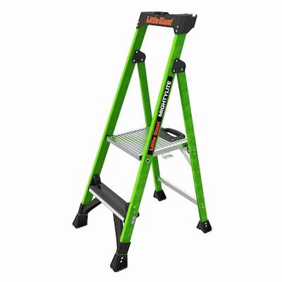 LITTLE GIANT LADDERS 15404-001 4 ft Fiberglass Platform Stepladder, 375 lb