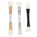 3Pcs Silicone Mask Brushes Mask Mud Brushes DIY Mask Dual-end Brushes (Assorted Color)