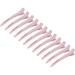 Styling Hair Clips 12Pcs Slip Free Pink Duck Bill Hair Clips Metal Alligator Curl Clips Matte Alligator Hair Clips for Women Girls Flat Ironing Coloring Blow Drying Hair StylingStyling Hair Clips