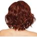 Wiueurtly Wig Women s Wine Red Dyed Pear Flower Curly Short Curly Hair Wig Cover Suitable For Women s Wigs
