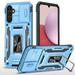 Cover Samsung Galaxy A14 5G Case with Slide Camera Cover Protection Shockproof Armor Rugged Hybrid Ring Kickstand Magnetic Heavy Duty Phone Cover Case for Samsung Galaxy A14 5G Lightblue